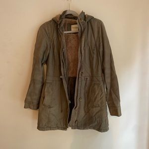 Green Trench Style Coat